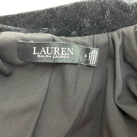 Lauren by Ralph Lauren Black Patch Bullion Crown Crest Corduroy Blazer Jacket 4 - Picture 6 of 8